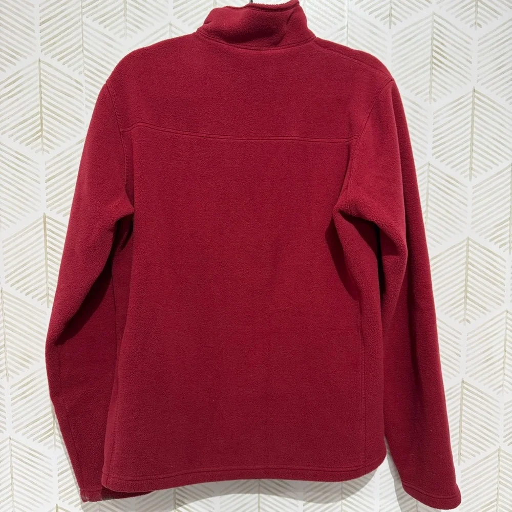THE NORTH FACE Maroon Red 1/4 ZIP FLEECE PULLOVER JACKET Medium‎ MEN'S